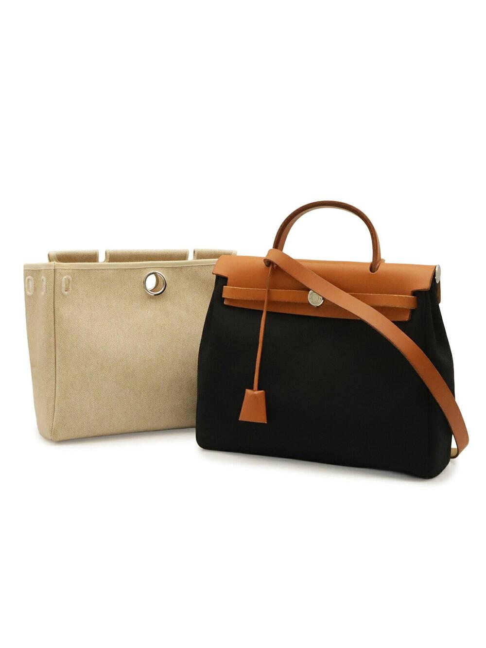 Hermes Herbag Toile And Leather Pm #369573H19B